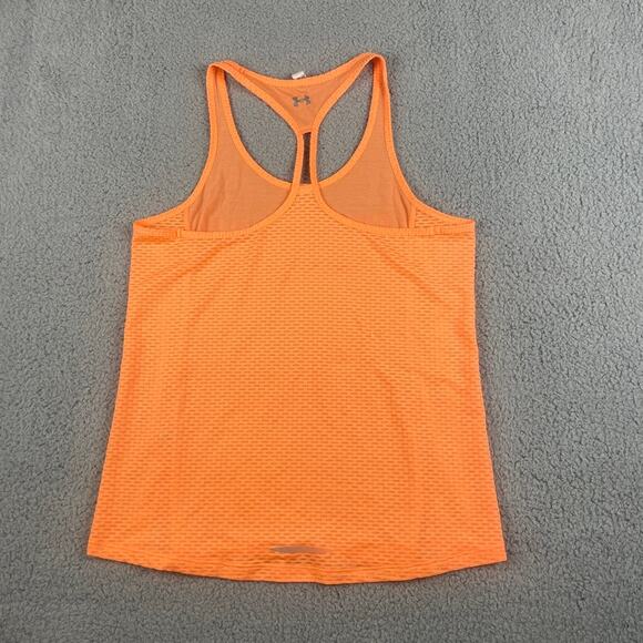 Under Armour Women's Small Orange Loose Sleeveless Athletic Workout Tank Shirt - Picture 8 of 10
